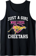 Just A Girl Who Loves Cheetahs Funny Wildcat Lover Women Tank Top Tank Top Viral TikTok Find Gift Ready