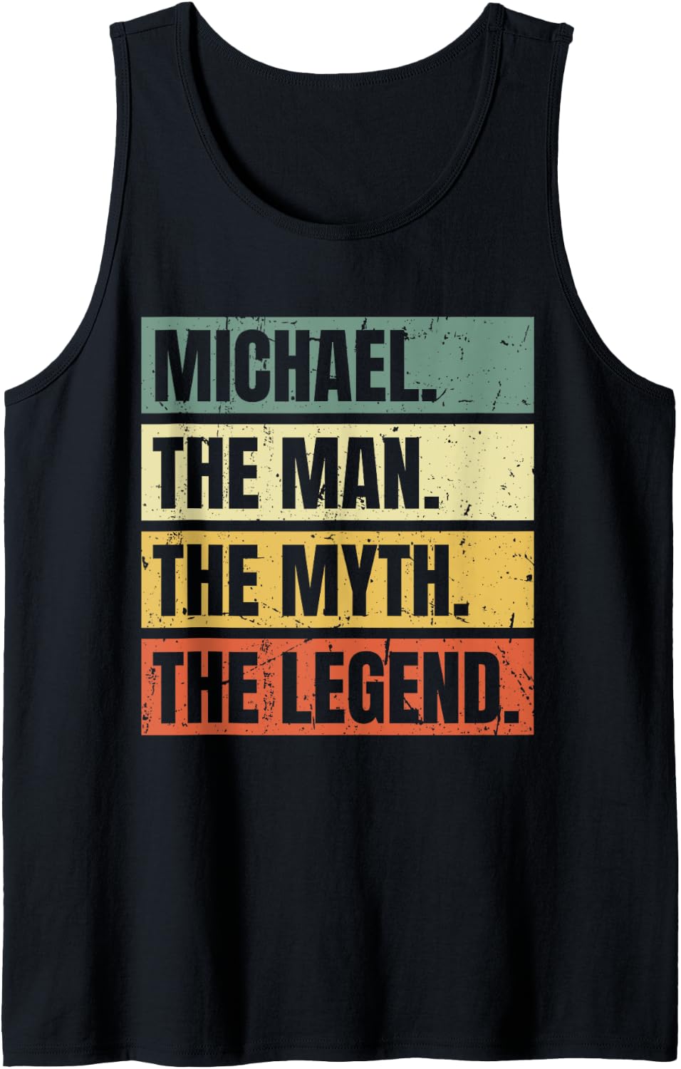 Mens Michael Man Myth The Legend Retro Funny Best Name Michael Tank Top Tank Top | US Best Seller