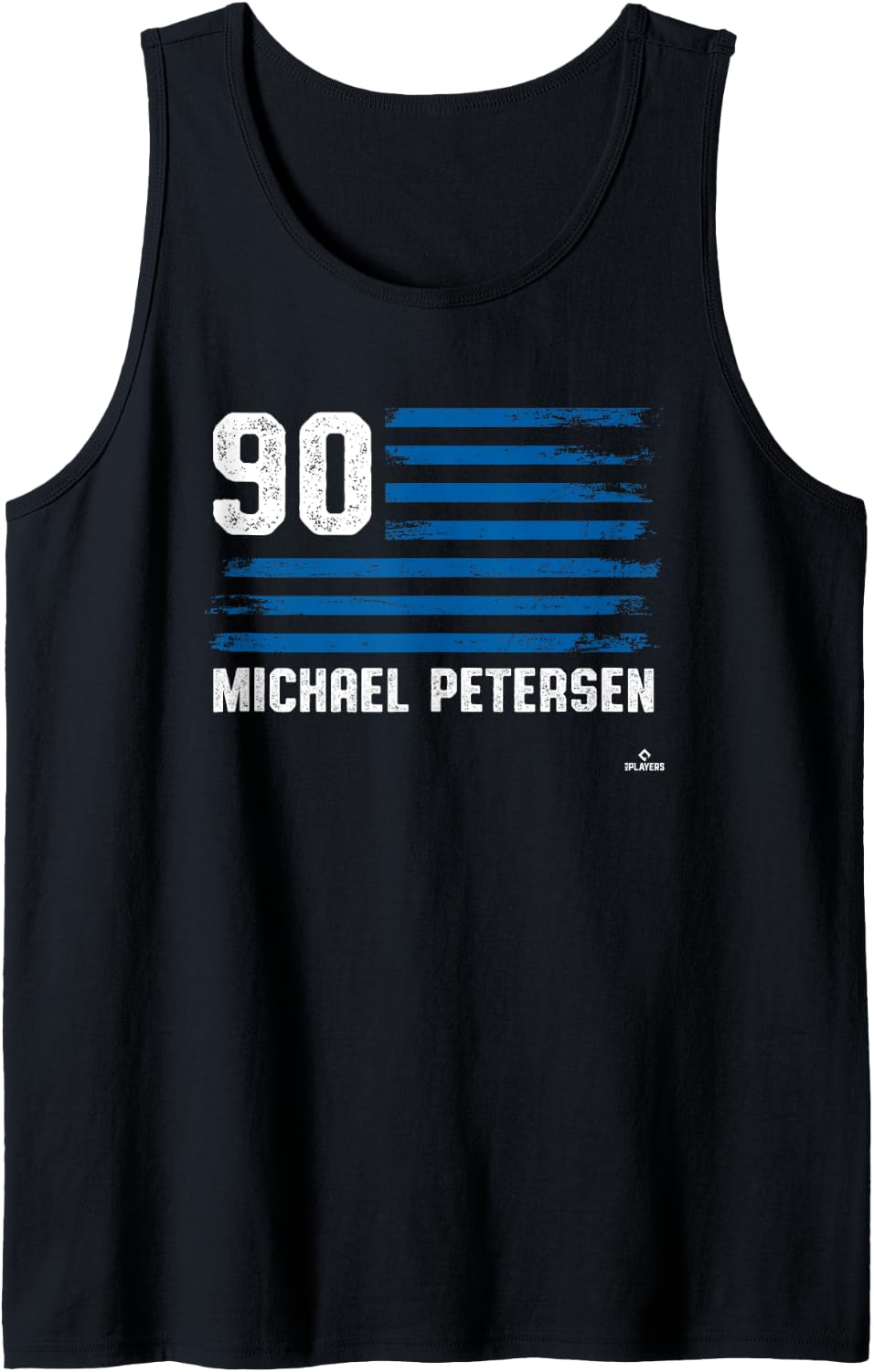 Flag Stripes Michael Petersen Los Angeles Baseball MLBPA Tank Top Tank Top | Viral Streetwear Style