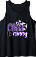 Cheer Nanny Shirt Megaphone Purple Leopard Cheetah Print Tank Top Tank Top Trending US Best Seller Look