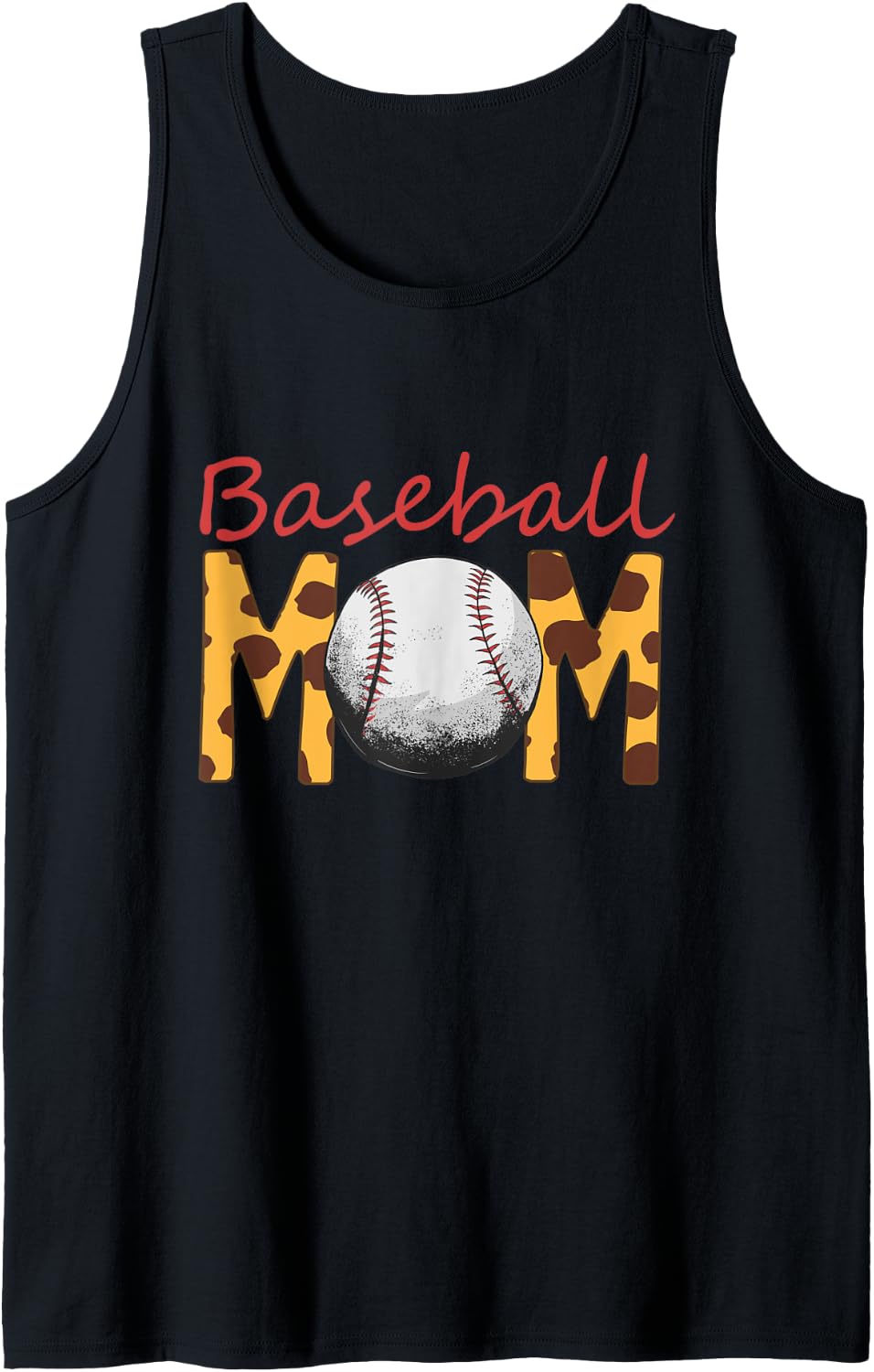 Mom Of Baseball Player Mother s Day Cheetah Print Baseball Tank Top Tank Top High Search Demand Everyday Wear