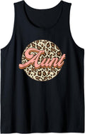 Aunt Circle Leopard Print Matching Family Retro Mothers Day Tank Top Tank Top Streetwear Style Best Seller Look