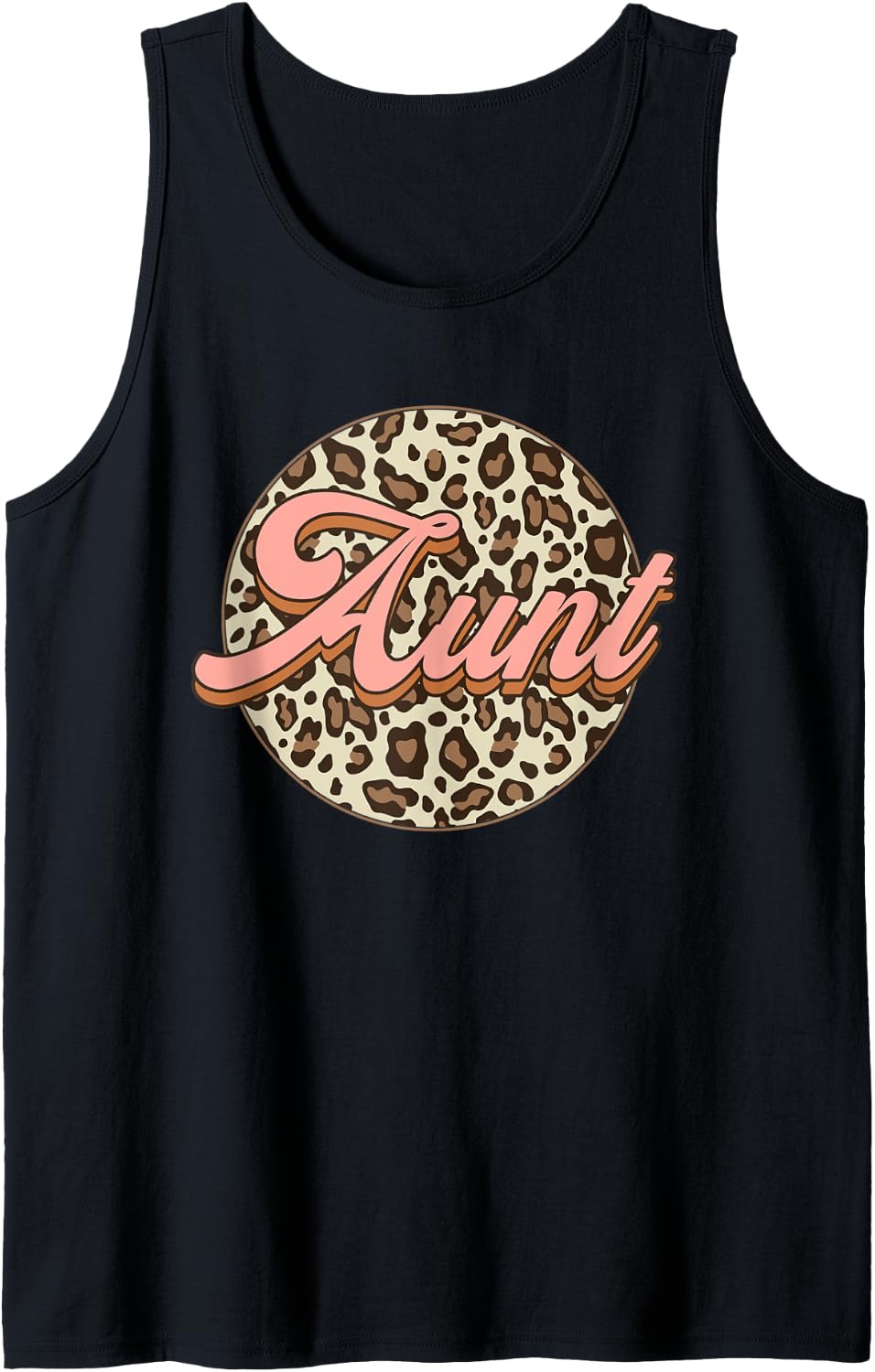 Aunt Circle Leopard Print Matching Family Retro Mothers Day Tank Top Tank Top Streetwear Style Best Seller Look