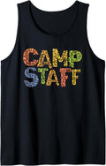 Funny CAMP STAFF Leopard Print Host Summer Counselor Teacher Tank Top Tank Top Streetwear Style Everyday Wear