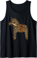 Leopard Cheetah Print Dala Horse Dalecarlian Horse Nordic Tank Top Tank Top Comfort Fit Fan Favorite