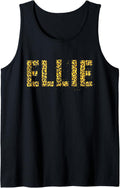 First Name ELLIE Leopard Print Girl Cheetah Sister Mom Hello Tank Top Tank Top Comfort Fit Best Seller Look
