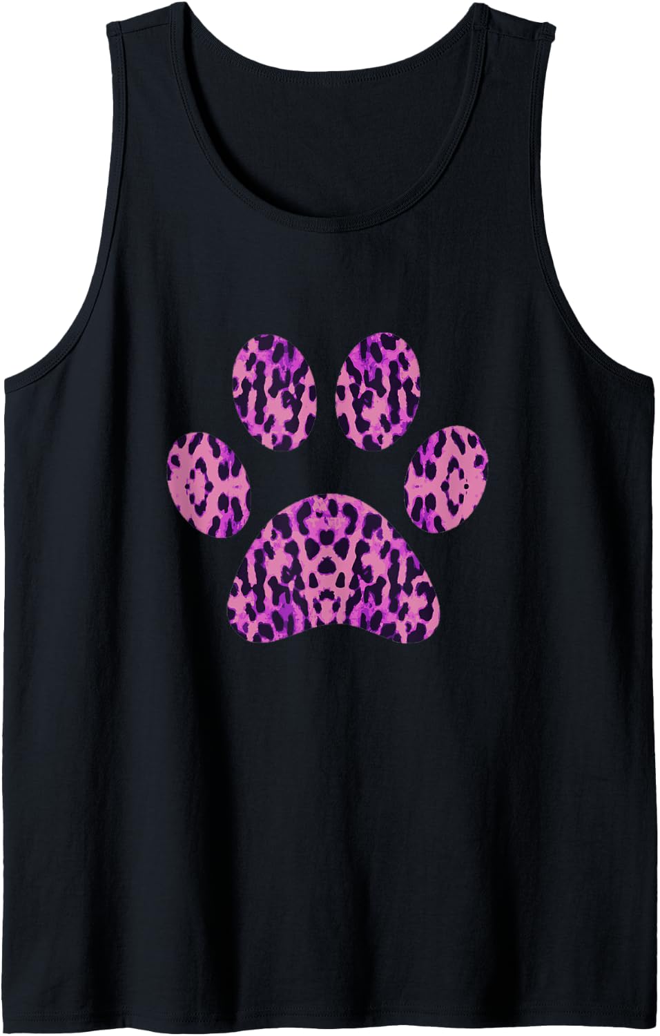 Pink Black Cheetah Design Paw Print Tank Top Tank Top Streetwear Style Best Seller Look
