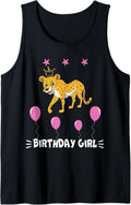 Little Birthday Girl shirt Cheetah Princess Cute Cheetahs Tank Top Tank Top Streetwear Style Hot Right Now