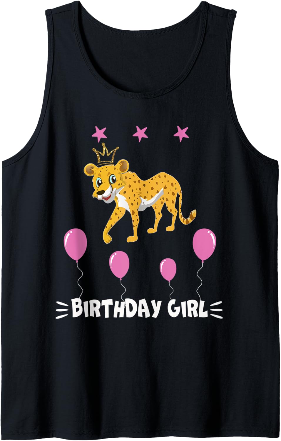 Little Birthday Girl shirt Cheetah Princess Cute Cheetahs Tank Top Tank Top Streetwear Style Hot Right Now