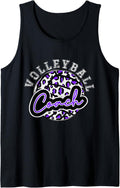 Leopard Cheetah Volleyball Purple Coach Shirt Womens Trendy Tank Top Tank Top Viral TikTok Find Hot Right Now