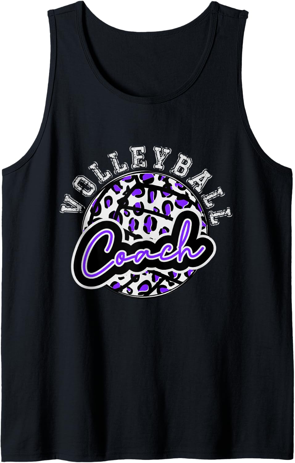 Leopard Cheetah Volleyball Purple Coach Shirt Womens Trendy Tank Top Tank Top Viral TikTok Find Hot Right Now