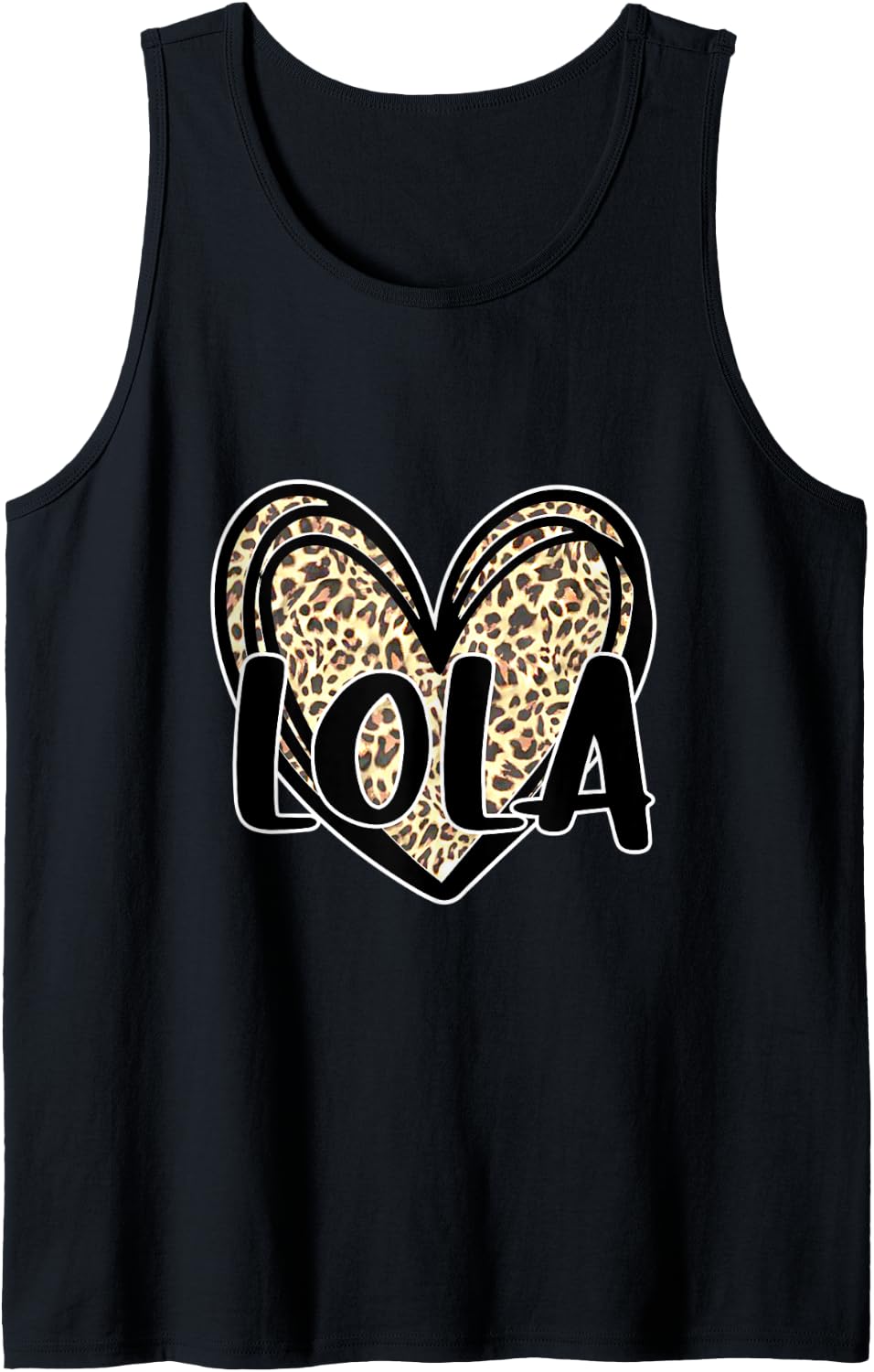 Cute LOLA Women s Leopard Cheetah Print Heart Grandmother Tank Top Tank Top High Search Demand Gift Ready