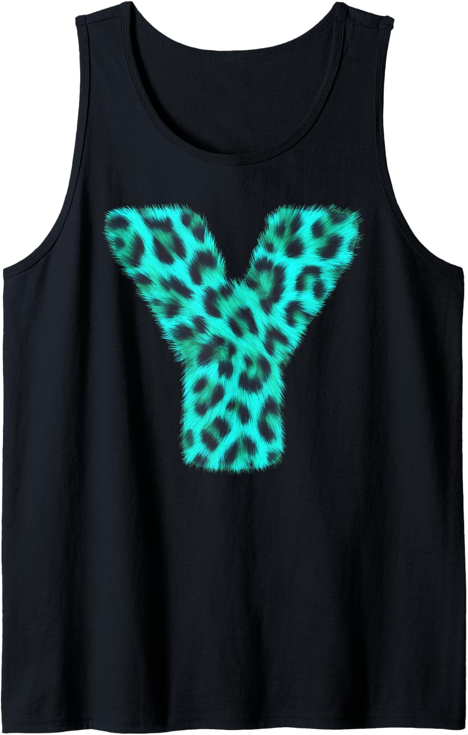 Letter Y Cheetah Leopard Print Blue Initial Zebra Matching Tank Top Tank Top Viral TikTok Find Everyday Wear