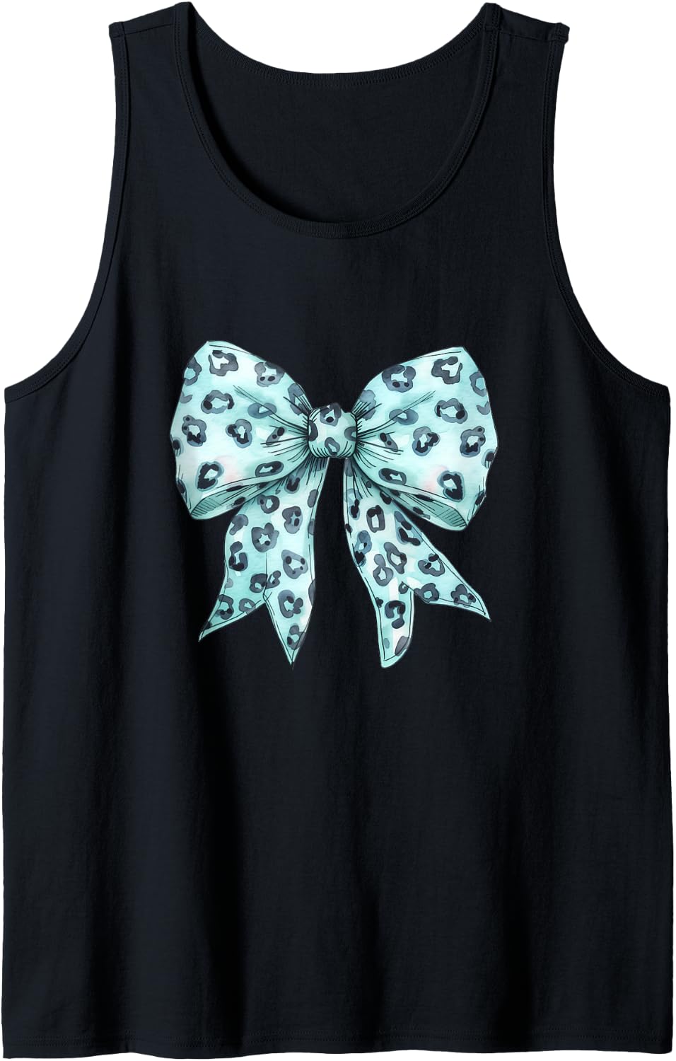Blue Cheetah Leopard Coquette Bow Kawaii Tee Tank Top Tank Top Premium Print Gift Ready
