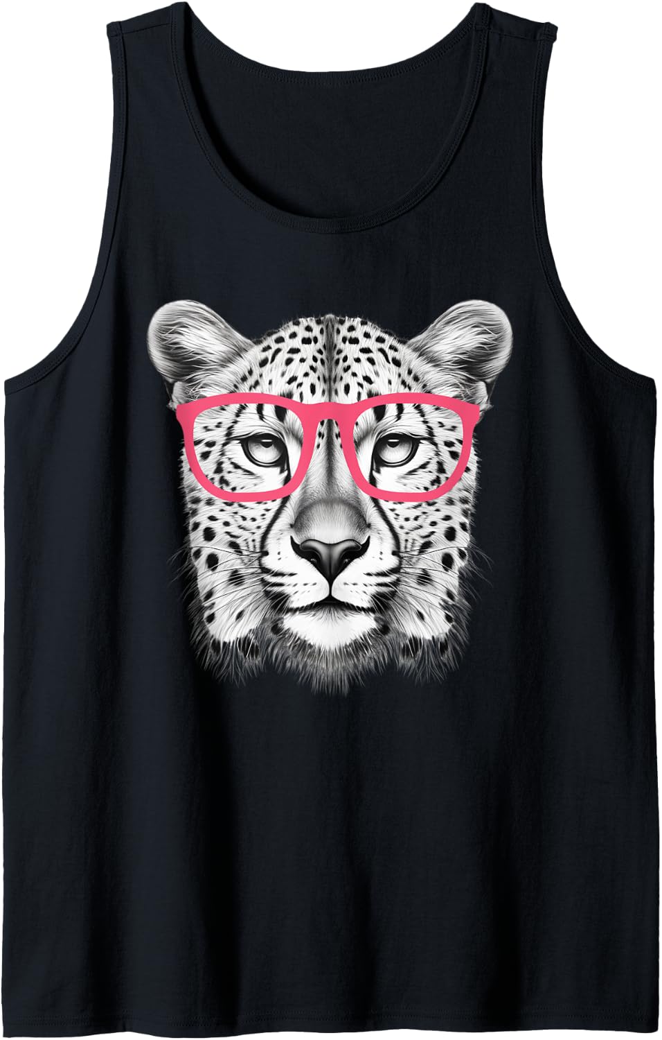 Cheetah Head Print Art Graphic Animal Lover Nature Aesthetic Tank Top Tank Top Streetwear Style Everyday Wear