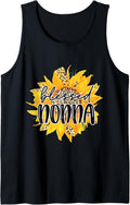 Blessed NONNA Leopard Cheetah Sunflower Grandma Trendy Tank Top Tank Top Streetwear Style US Top Pick