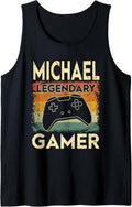 Mens Gaming Personalized Name Michael Legendary Gamer Tank Top Tank Top | Trending 2025