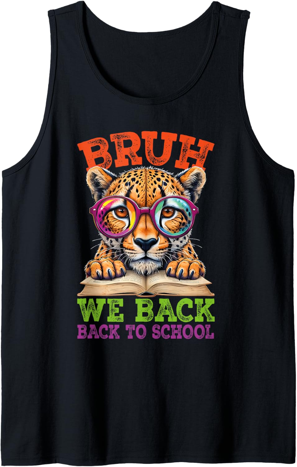 Bruh We Back Cheetah Back To School Teacher Boys Girls Kids Tank Top Tank Top Comfort Fit Fan Favorite