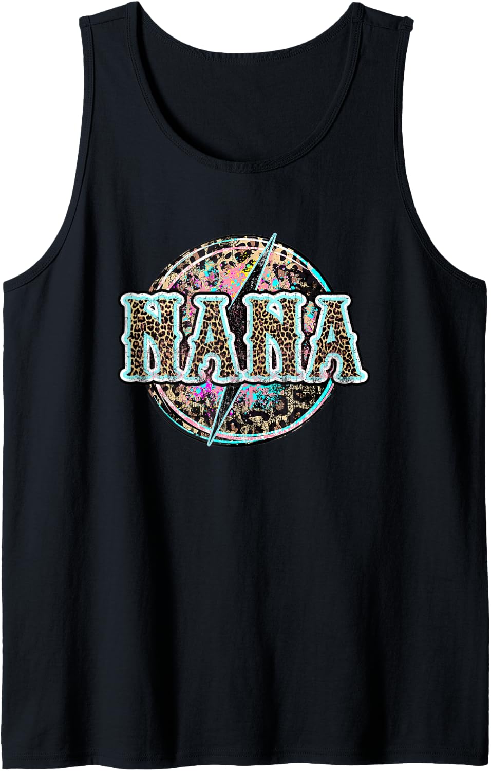 Trendy NANA Leopard Cheetah Print Lightning Bolt Tank Top Tank Top Premium Print Hot Right Now