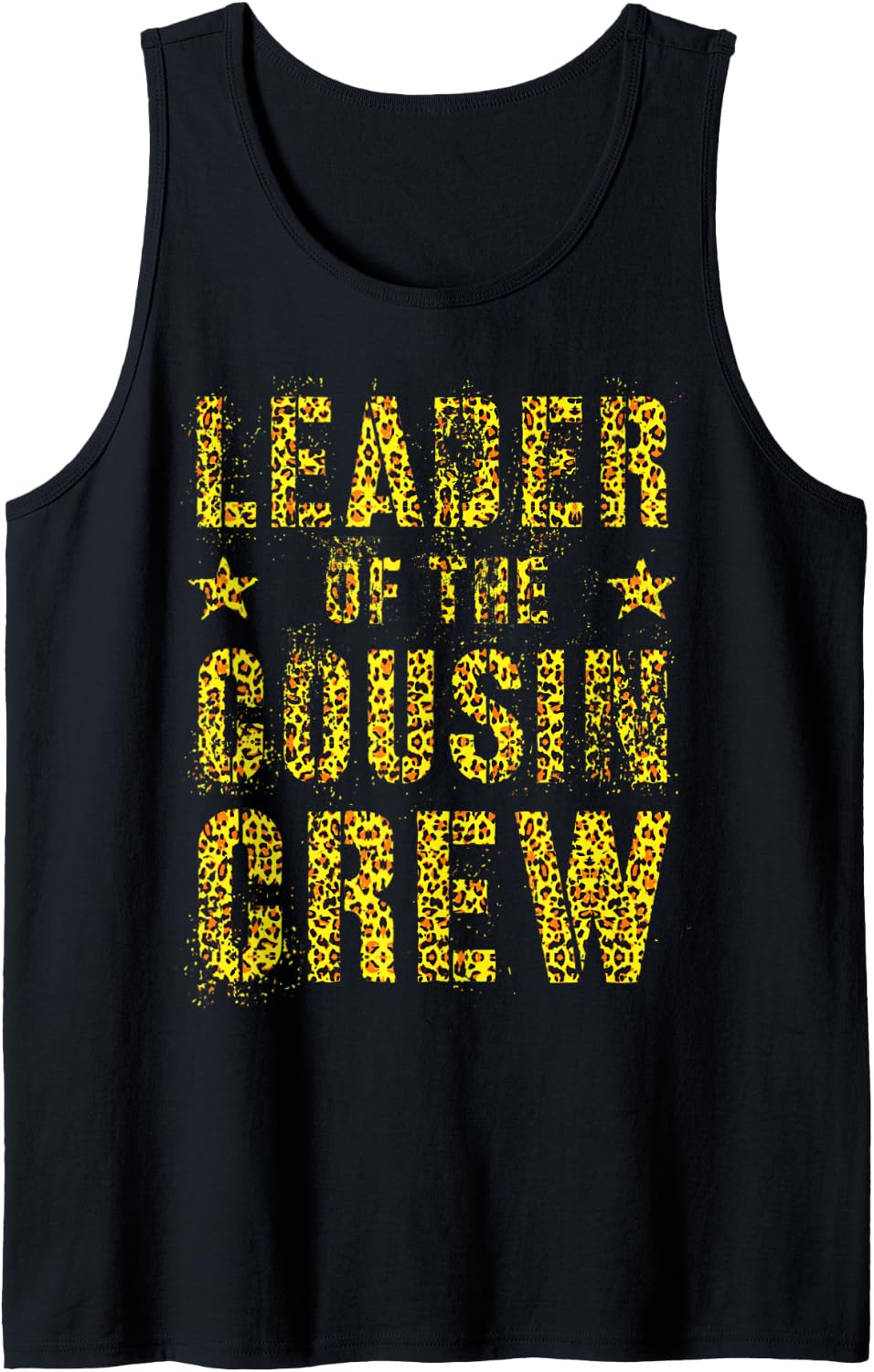LEADER OF THE COUSIN CREW Leopard Print Funny Grandma Tank Top Tank Top Comfort Fit Fan Favorite