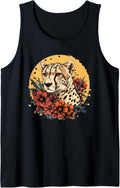 Majestic Cheetah Floral Sun Wildlife Beauty Tank Top Tank Top Viral TikTok Find US Top Pick