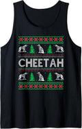 Ugly Christmas Sweaters Matching Design Cheetah Holiday Tank Top Sweater Viral TikTok Find US Top Pick
