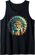 Native Indian Cheetah Native American Indian Feathers Tank Top Tank Top Trending US Everyday Wear
