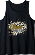 Cheer Captain Golden Leopard Cheetah Splash Pom Poms Tank Top Tank Top Viral TikTok Find Fan Favorite