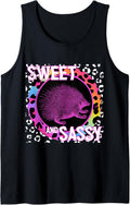 Porcupine Cute 90s Nostalgia Rainbow Leopard Print Tropical Tank Top Tank Top Viral TikTok Find Best Seller Look