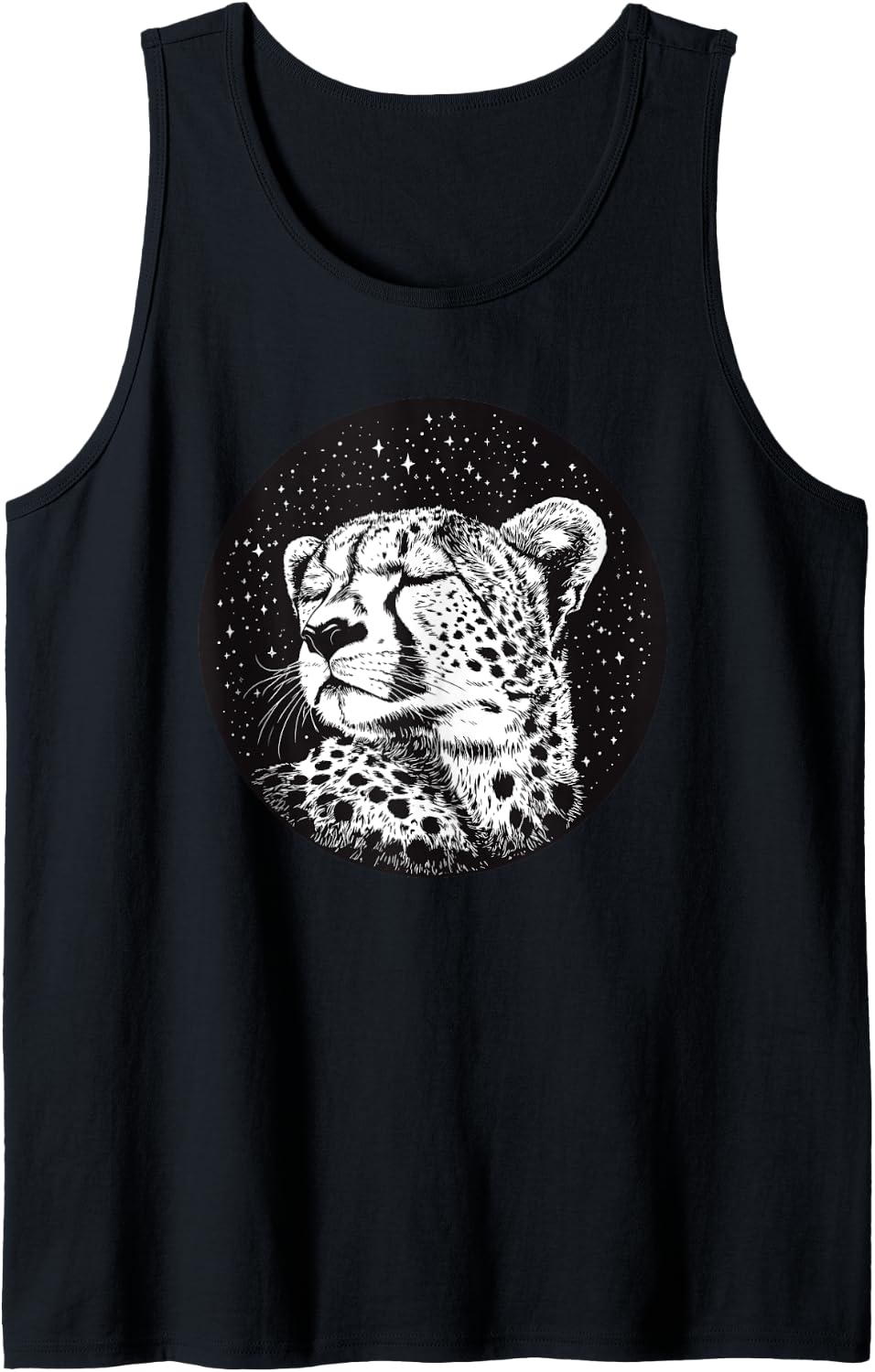 Cheetah In The Stars Elegant Wild Spirit Art Tank Top Tank Top Comfort Fit Best Seller Look