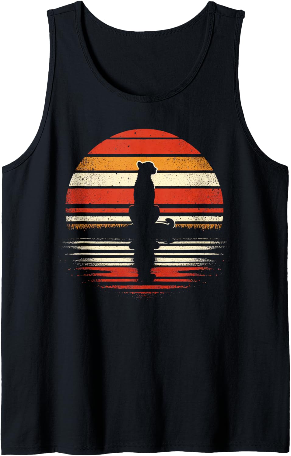 Cheetah Sunset Retro Style Safari Vintage 70s Tank Top Tank Top Viral TikTok Find Fan Favorite
