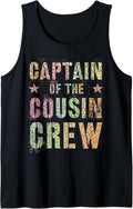 CAPTAIN OF THE COUSIN CREW Leopard Print Funny Grandma Tank Top Tank Top High Search Demand Everyday Wear