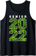 Leopard Cheetah Fur Print Senior Class Of 2022 Green Tank Top Tank Top Comfort Fit Everyday Wear