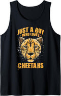 Just A Boy Who Loves Cheetahs Tank Top Tank Top Premium Print Fan Favorite