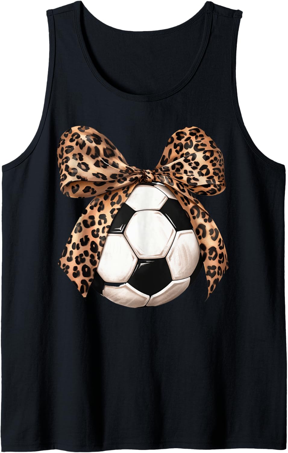 Girls Soccer Coquette Bow Leopard Cheetah Print Daughter Tank Top Tank Top Viral TikTok Find Gift Ready