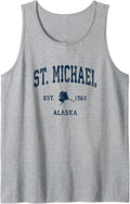 St. Michael Alaska AK Vintage Athletic Navy Sports Design Tank Top Tank Top | Viral Streetwear Style