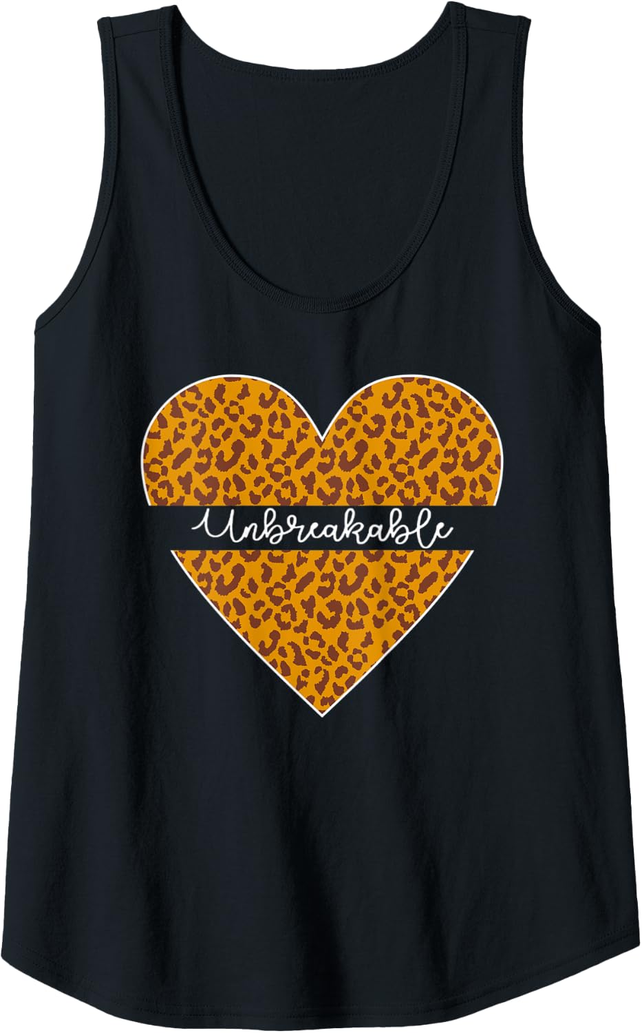 Womens Cheetah Print Heart Design Leopard Print Unbreakable Love Tank Top Tank Top Streetwear Style Hot Right Now