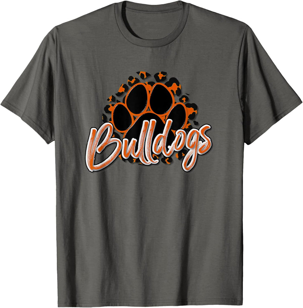 Bulldogs Orange Black Cheetah School Sports Fan Team Spirit Apparel Trending US US Top Pick