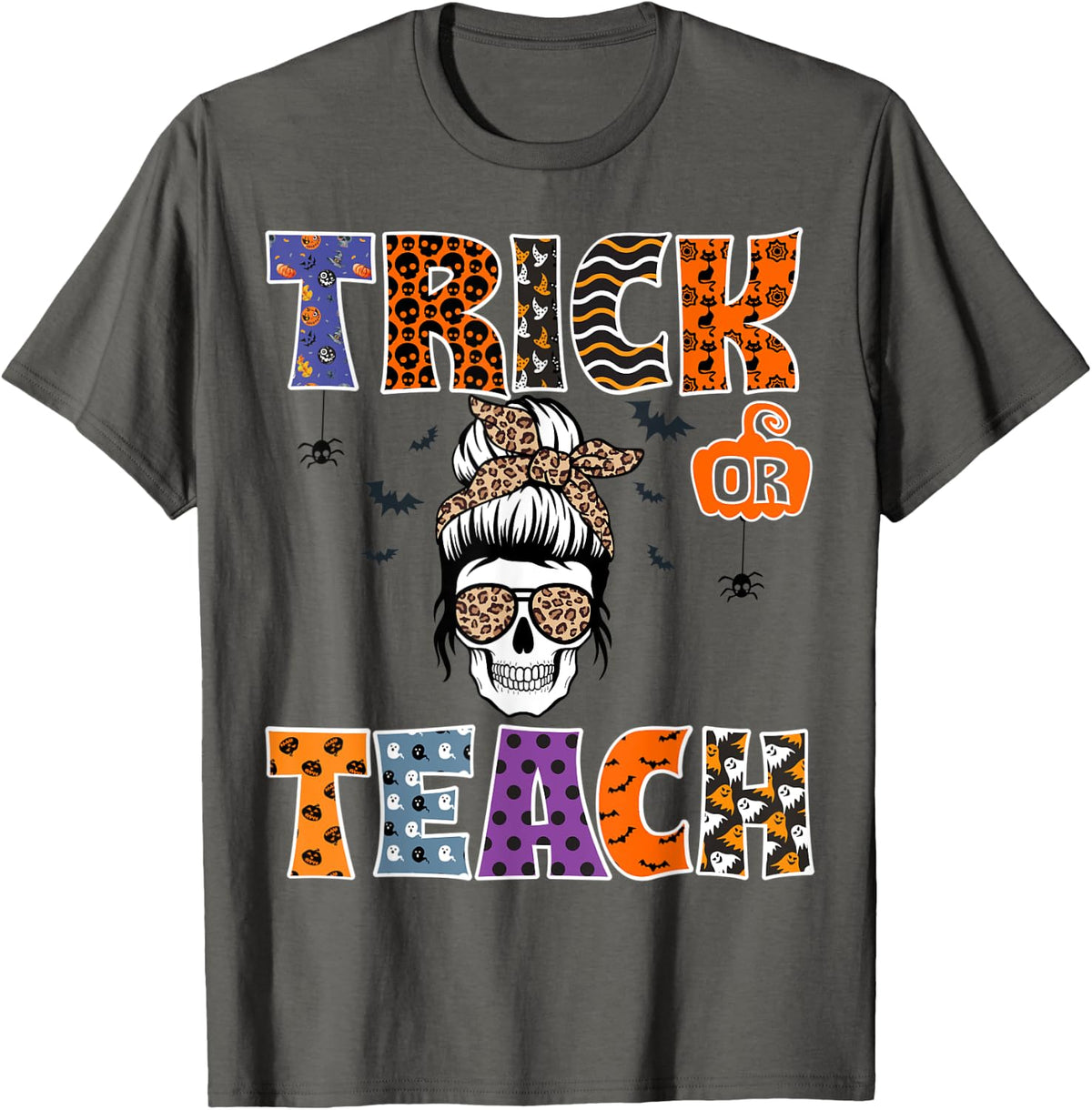Trick or Teach Cheetah Cute Halloween Teacher Men Women Apparel Trending US Best Seller Look