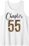 55 Year Birthday Party Leopard Print 55th Birthday Crew Tank Top Tank Top Viral TikTok Find Everyday Wear