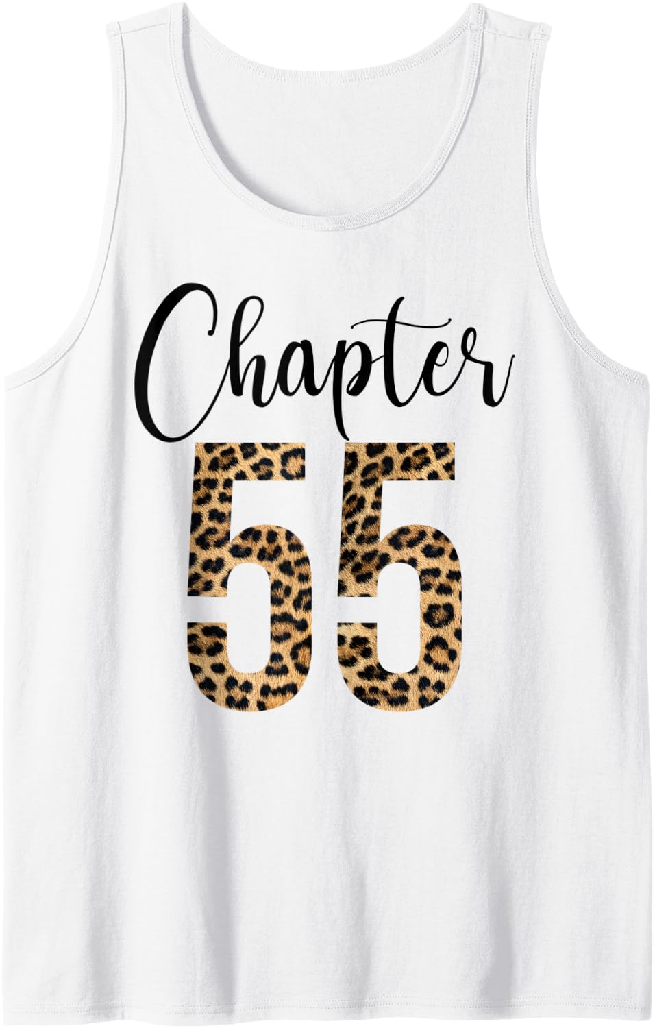 55 Year Birthday Party Leopard Print 55th Birthday Crew Tank Top Tank Top Viral TikTok Find Everyday Wear