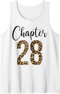 28 Year Birthday Party Leopard Print 28th Birthday Crew Tank Top Tank Top Viral TikTok Find Fan Favorite