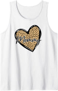 Mommy Shirts Womens Leopard Print Mom Tee Cheetah Love Heart Tank Top Tank Top High Search Demand US Top Pick