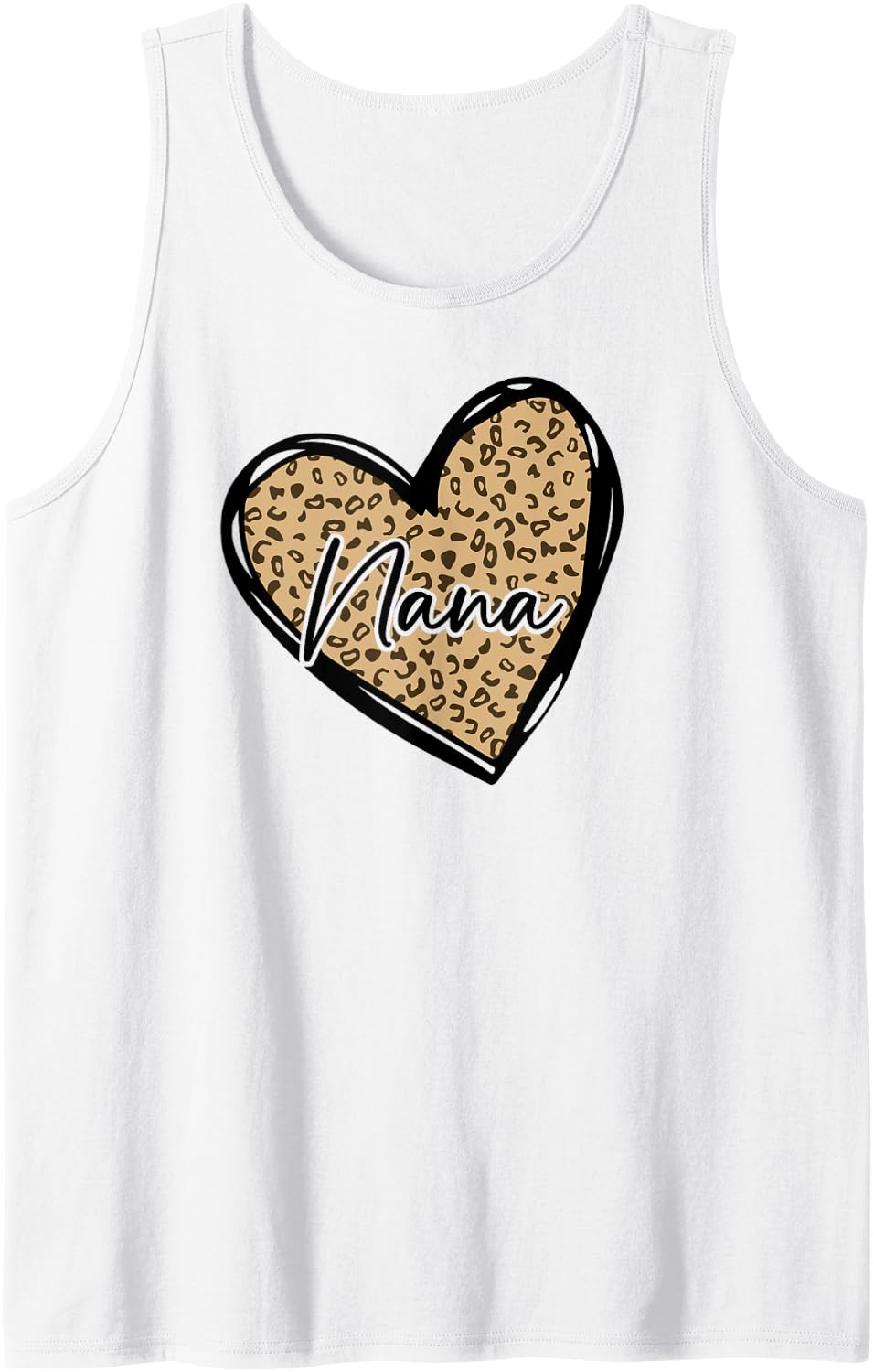 Nana Shirts Womens Leopard Print Mom Tee Cheetah Love Heart Tank Top Tank Top Viral TikTok Find Hot Right Now