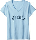 Womens St. Michaels AZ Vintage Athletic Sports JSN2 Navy Print V-Neck Apparel | Everyday Casual Wear