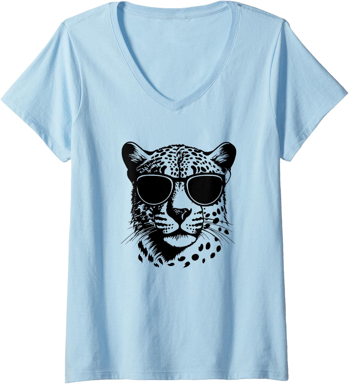 Womens Funny Sunglasses Savanah Cheetah Lover V Neck Apparel Viral TikTok Find Fan Favorite