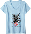 Womens Quis ut Deus Saint Archangel Michael V-Neck Apparel | US Best Seller