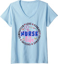 Womens Women Nurse Shirt for Nursing Assistants Healthcare Leopard V Neck T Shirt Trending US Fan Favorite