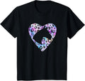 Kids Horse Lover Silhouette Heart Cheetah Print Girls Horseback Apparel High Search Demand Everyday Wear