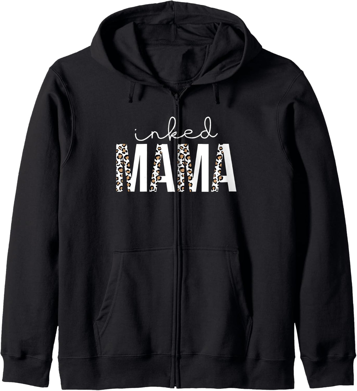 Inked Mama Leopard Cheetah Print Tattooed Mama Mom Mother Zip Hoodie Hoodie Viral TikTok Find US Top Pick